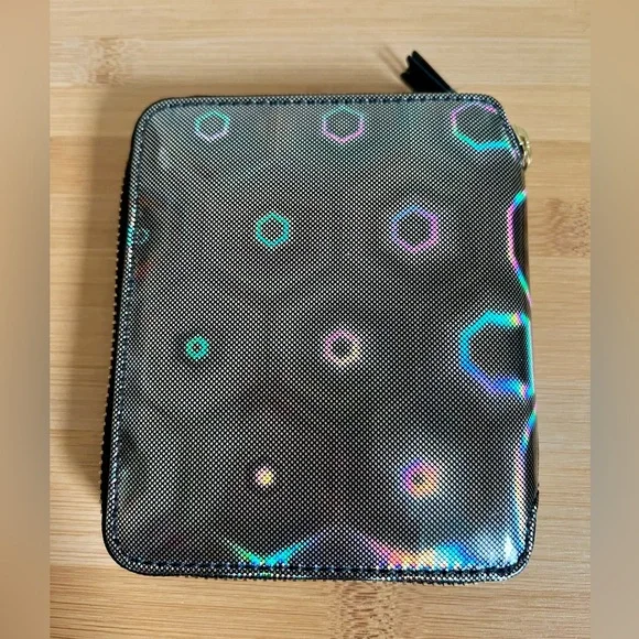 Comme des Garcons Square Bifold Full Zip Around Wallet in Black Hologram - Rare - Picture 4 of 15